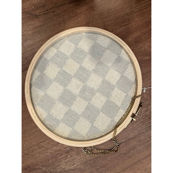 Novogratz Black/White Check Beaded Courtly
Woven Hanging Wall Decor 12.5" NWT - Picture 4 of 4